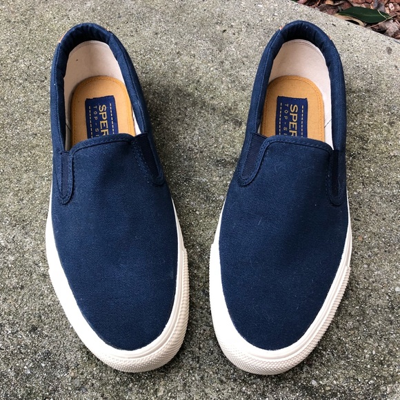 Sperry Other - Sperry Top Sider Men’s Canvas Slip On Shoe Sz 8.5